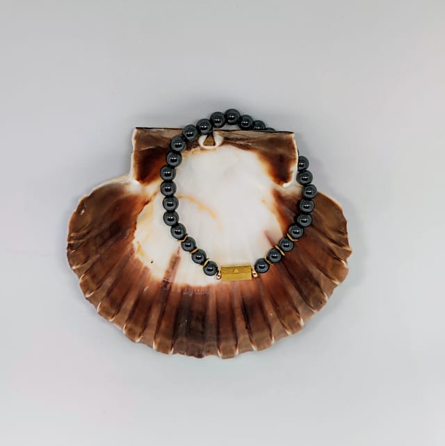 Coffret Bracelet Hématite avec médaillon