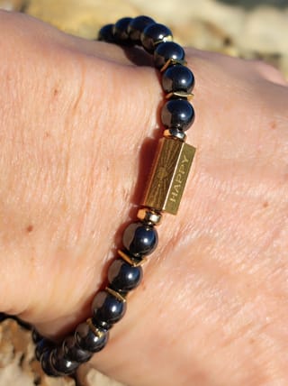 Coffret Bracelet Hématite avec médaillon - 4