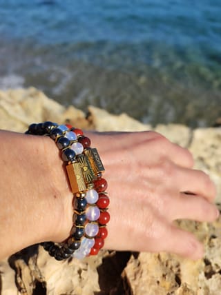 Coffret Bracelet Hématite avec médaillon - 5