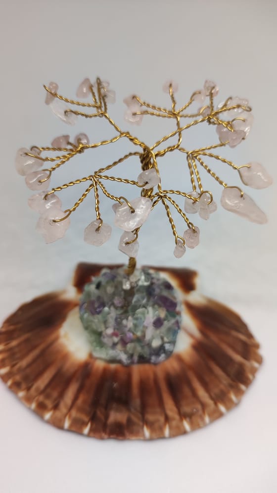 Arbre de Vie en Quartz Rose