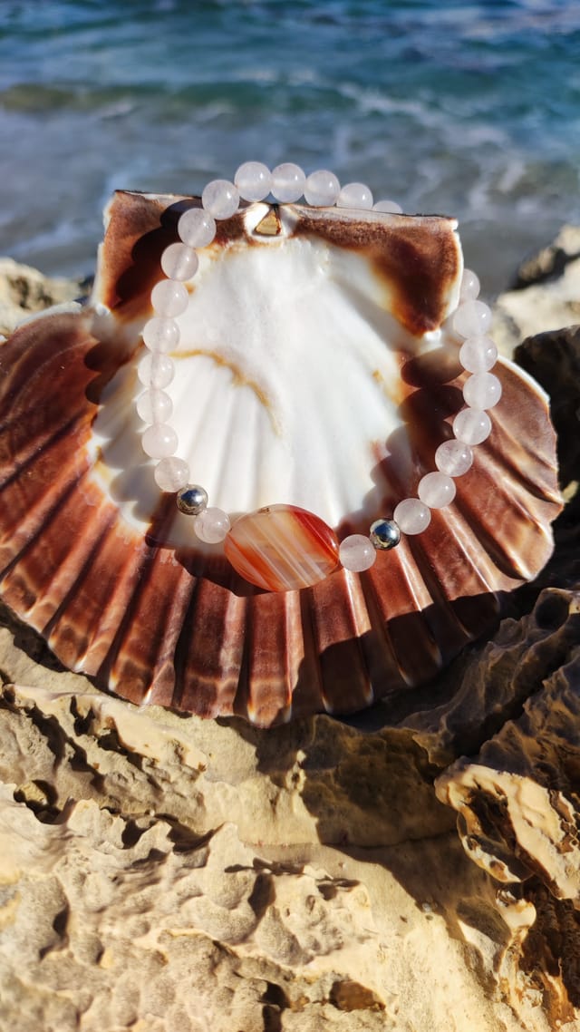 Bracelet Quartz Rose 6mm