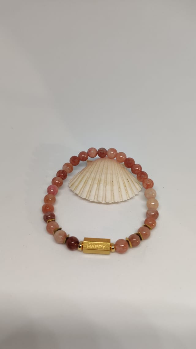 Coffret Bracelet Pierre de Soleil avec médaillon