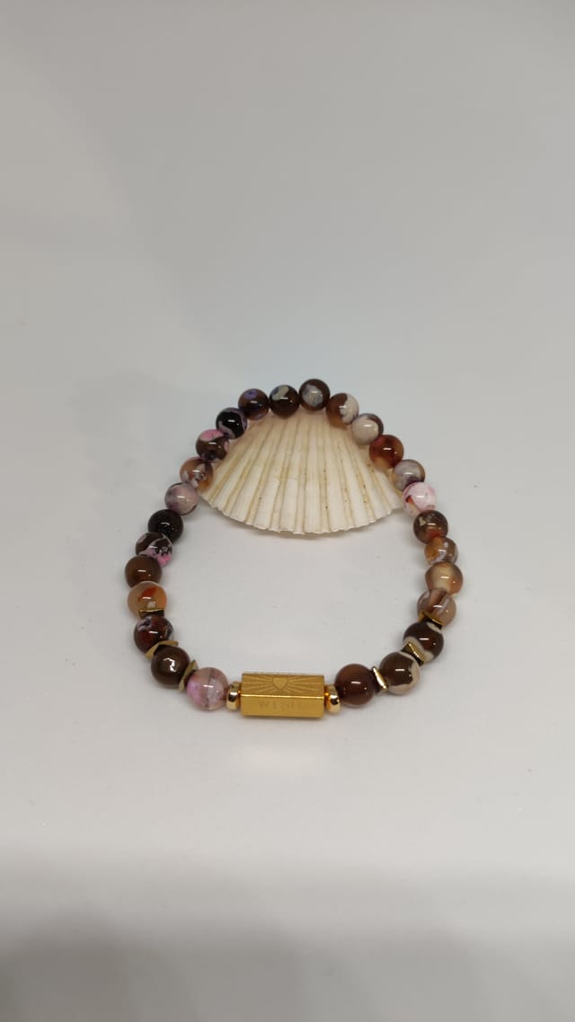 Coffret Bracelet Agate avec médaillon