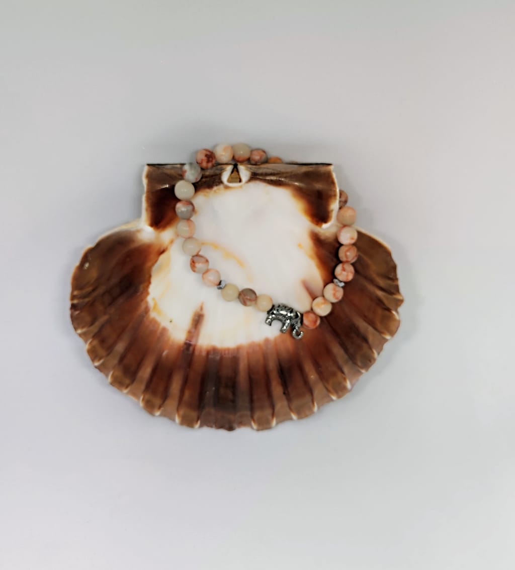 Coffret Bracelet Jaspe Zèbre Rose