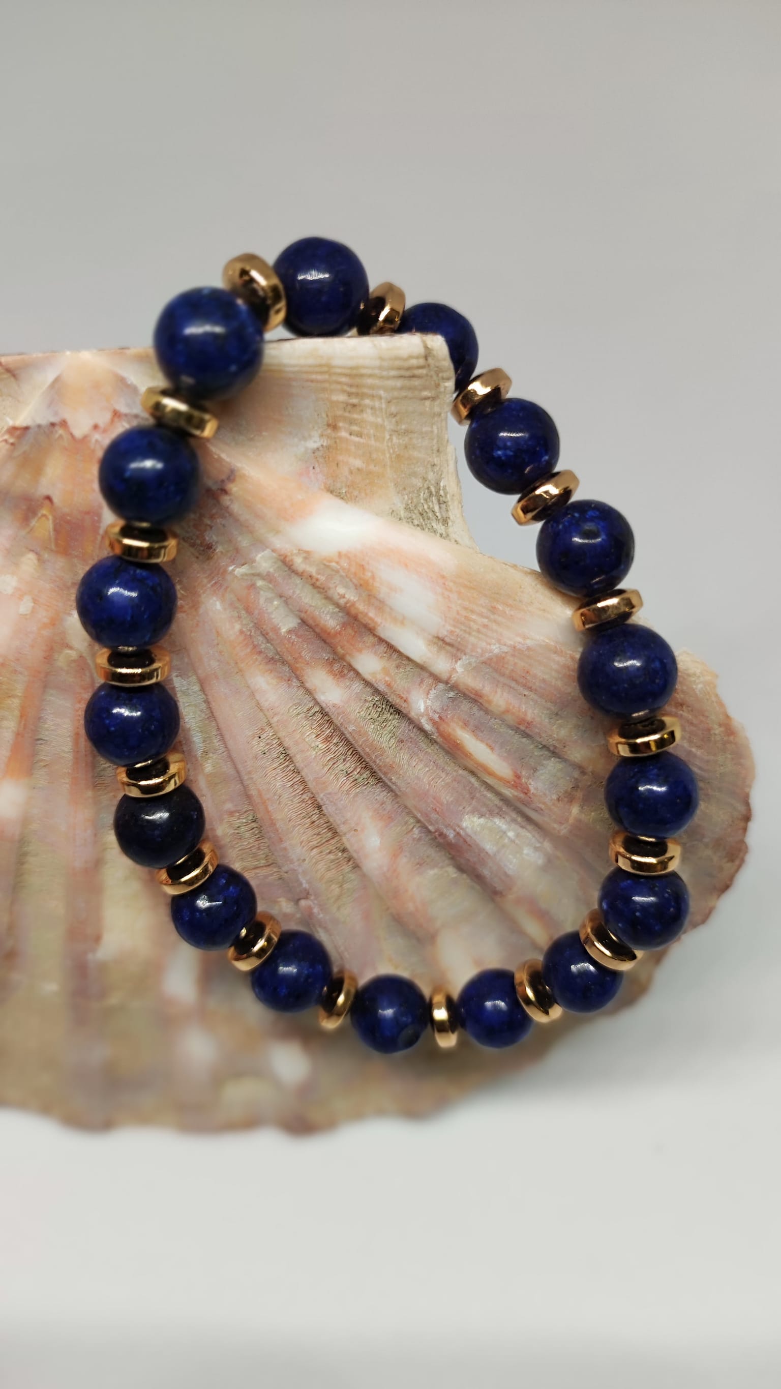 Bracelet Lapis Lazuli Doré