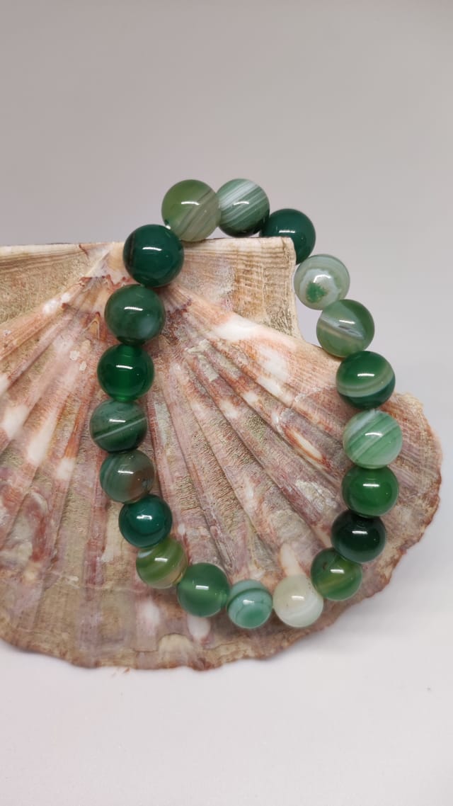 Bracelet Agate Verte