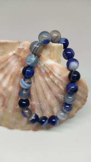 Bracelet Agate Bleue - 1